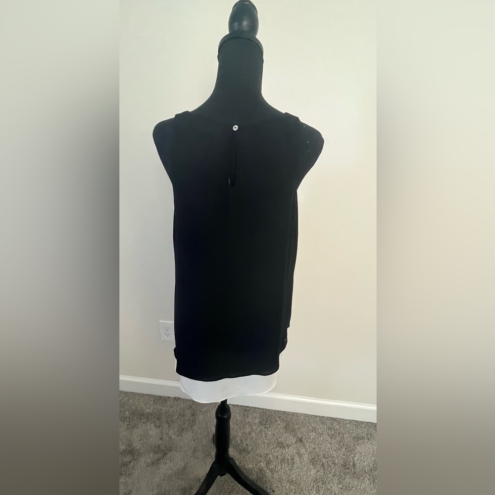 Studio M sleeveless top black and white size Small - Picture 7 of 12